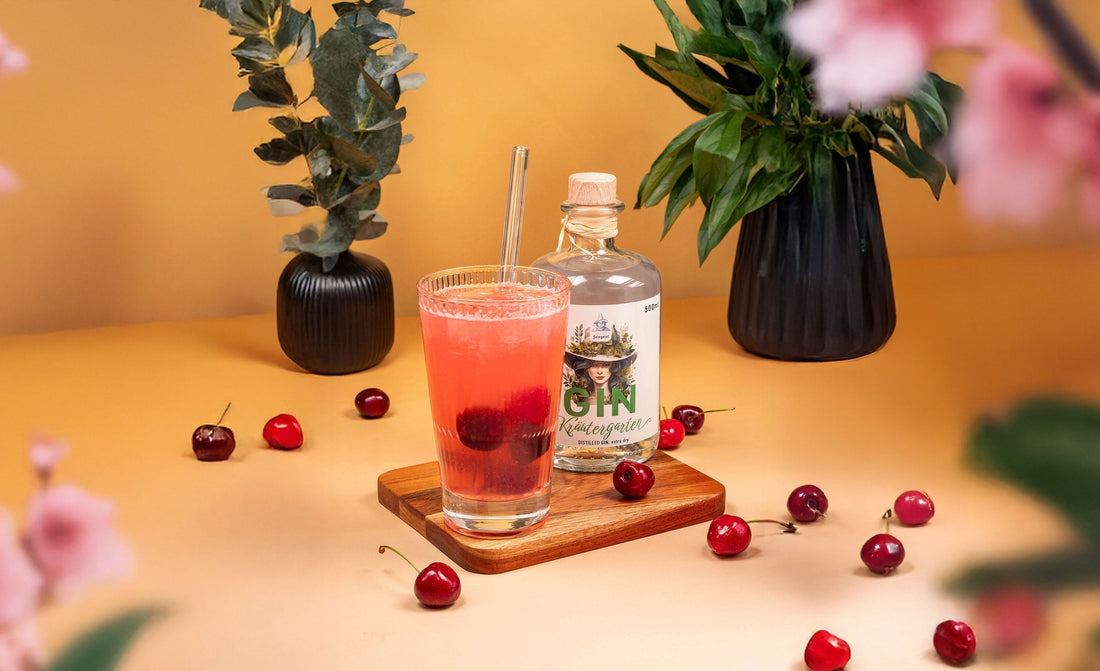 🍒🍊 Grapefruit & Cherry Gin Tonic – Fruchtig-frischer Genuss mit Dresdner Feingeist GIN Kräutergarten ✨