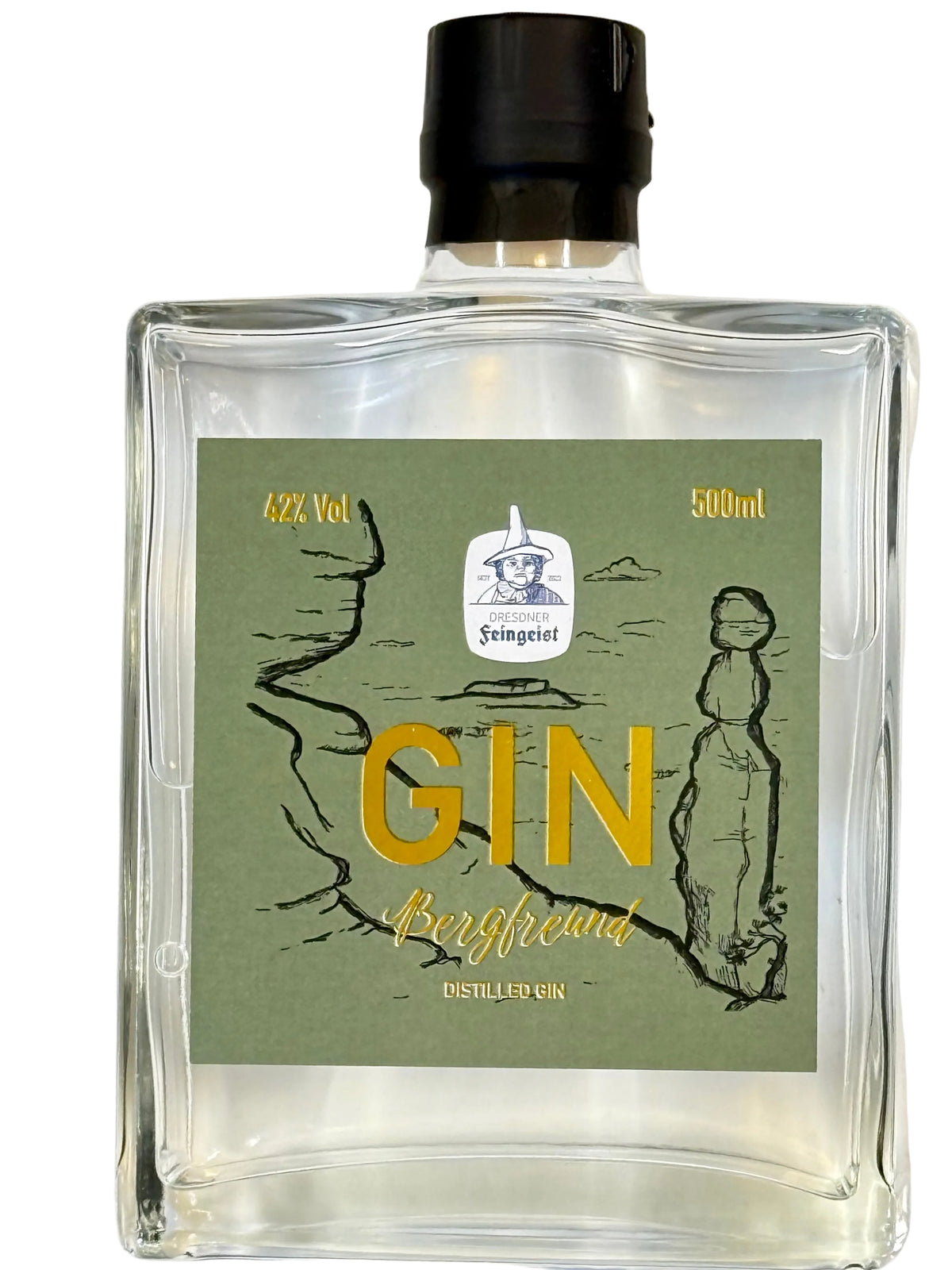 Geschenkbox-Box mit Flachmann und 500ml GIN Bergfreund